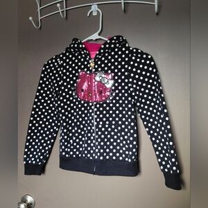 Hello Kitty Polka Dot Hoodie with Sequin Detail